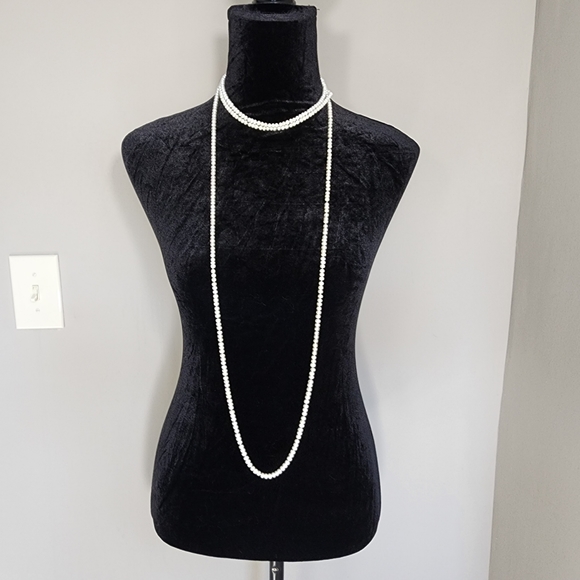 Vintage long freshwater pearl necklace 80 inches long - Picture 5 of 12